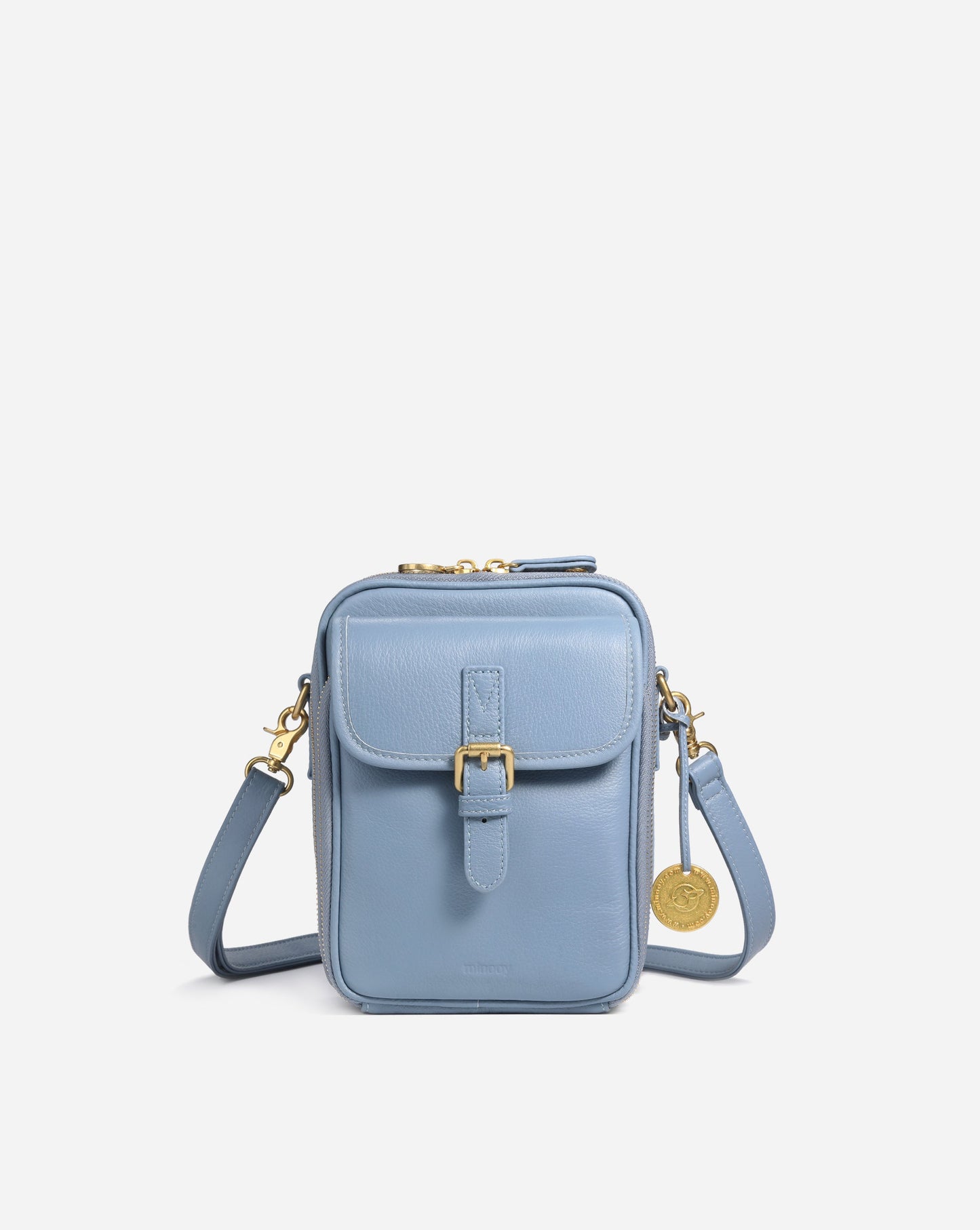 Modiva I Premium Vollleder Umhängetasche mit integriertem Portemonnaie