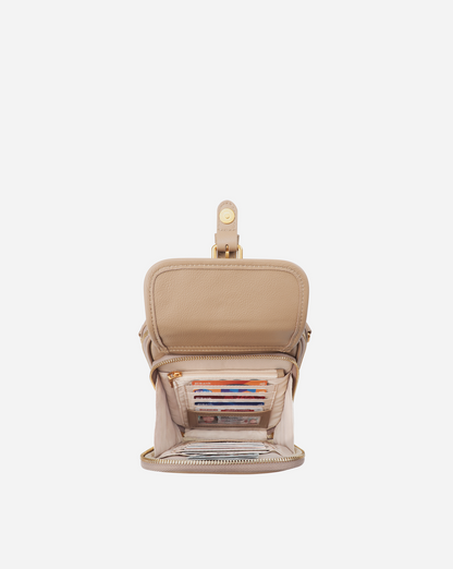 Modiva I Premium Vollleder Umhängetasche mit integriertem Portemonnaie