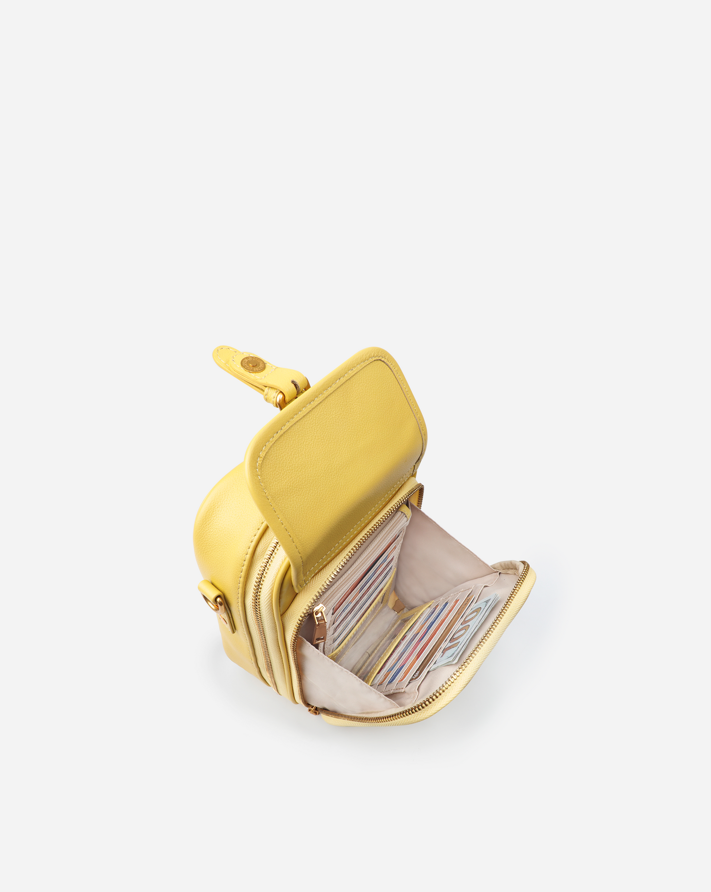 Modiva I Premium Vollleder Umhängetasche mit integriertem Portemonnaie