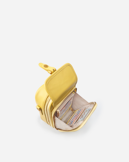 Modiva I Premium Vollleder Umhängetasche mit integriertem Portemonnaie