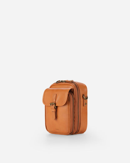 Modiva I Premium Vollleder Umhängetasche mit integriertem Portemonnaie