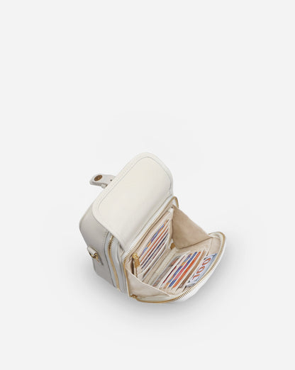 Modiva I Premium Vollleder Umhängetasche mit integriertem Portemonnaie