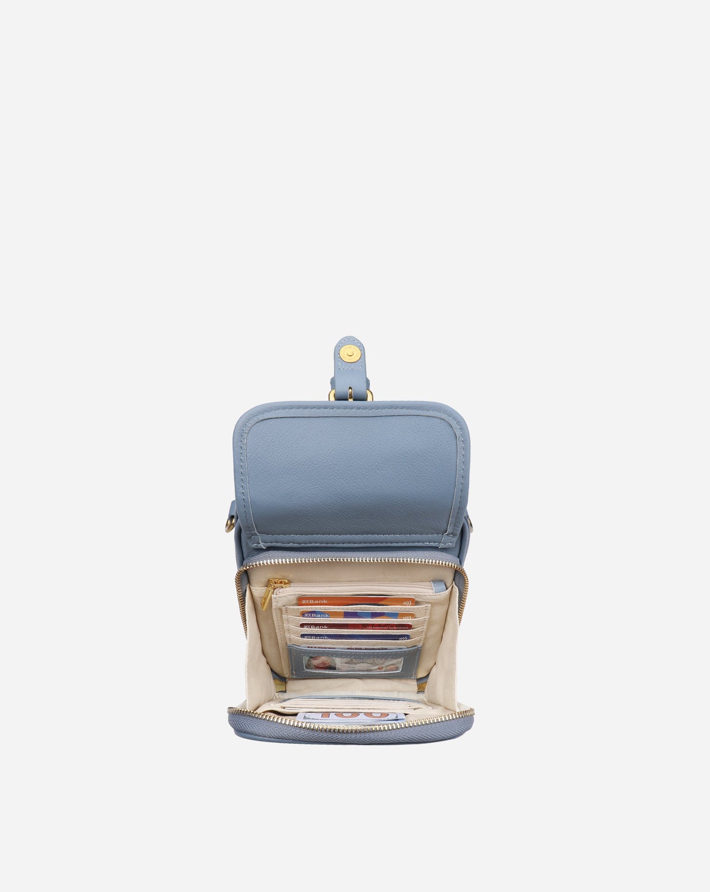 Modiva I Premium Vollleder Umhängetasche mit integriertem Portemonnaie