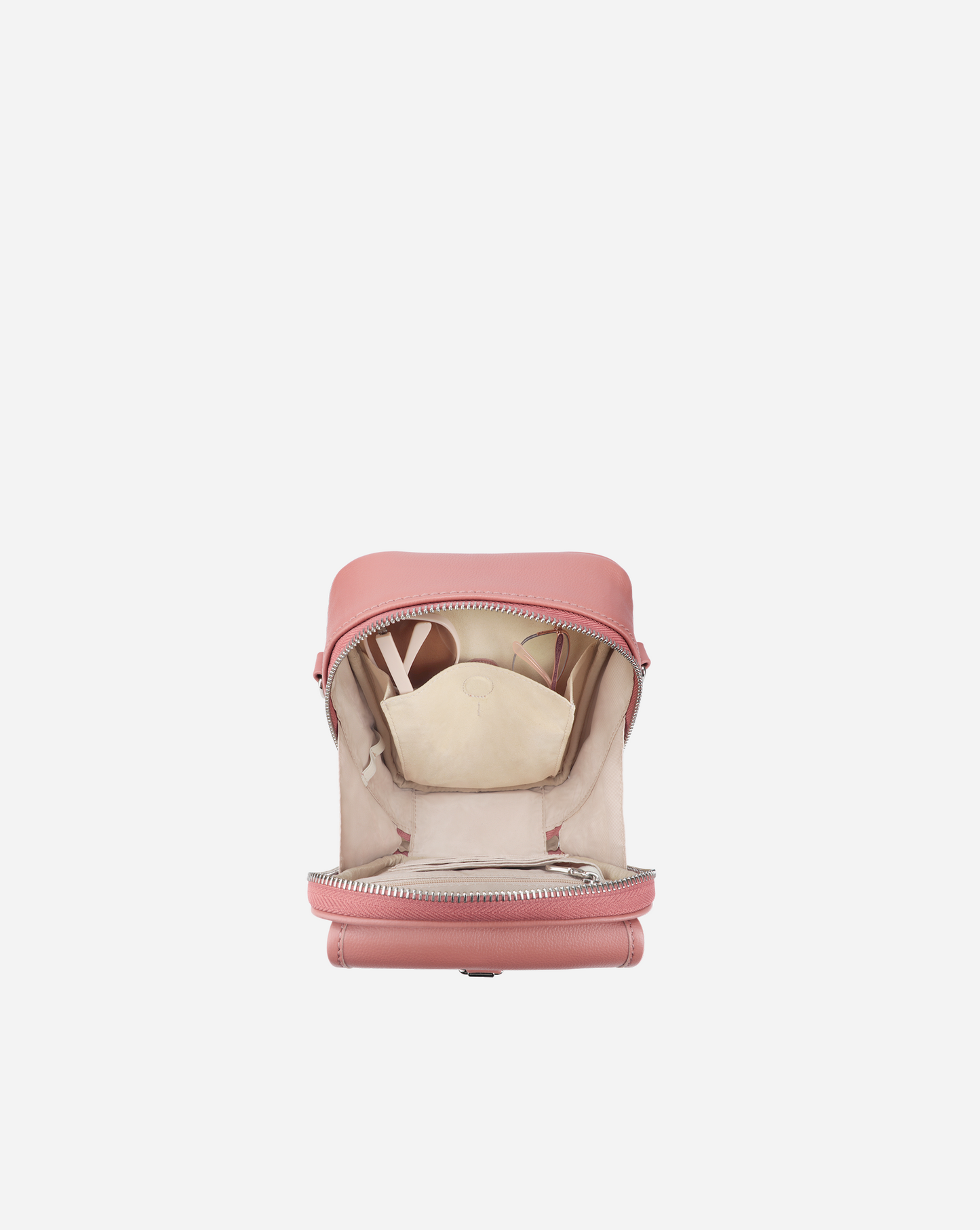 Modiva I Premium Vollleder Umhängetasche mit integriertem Portemonnaie