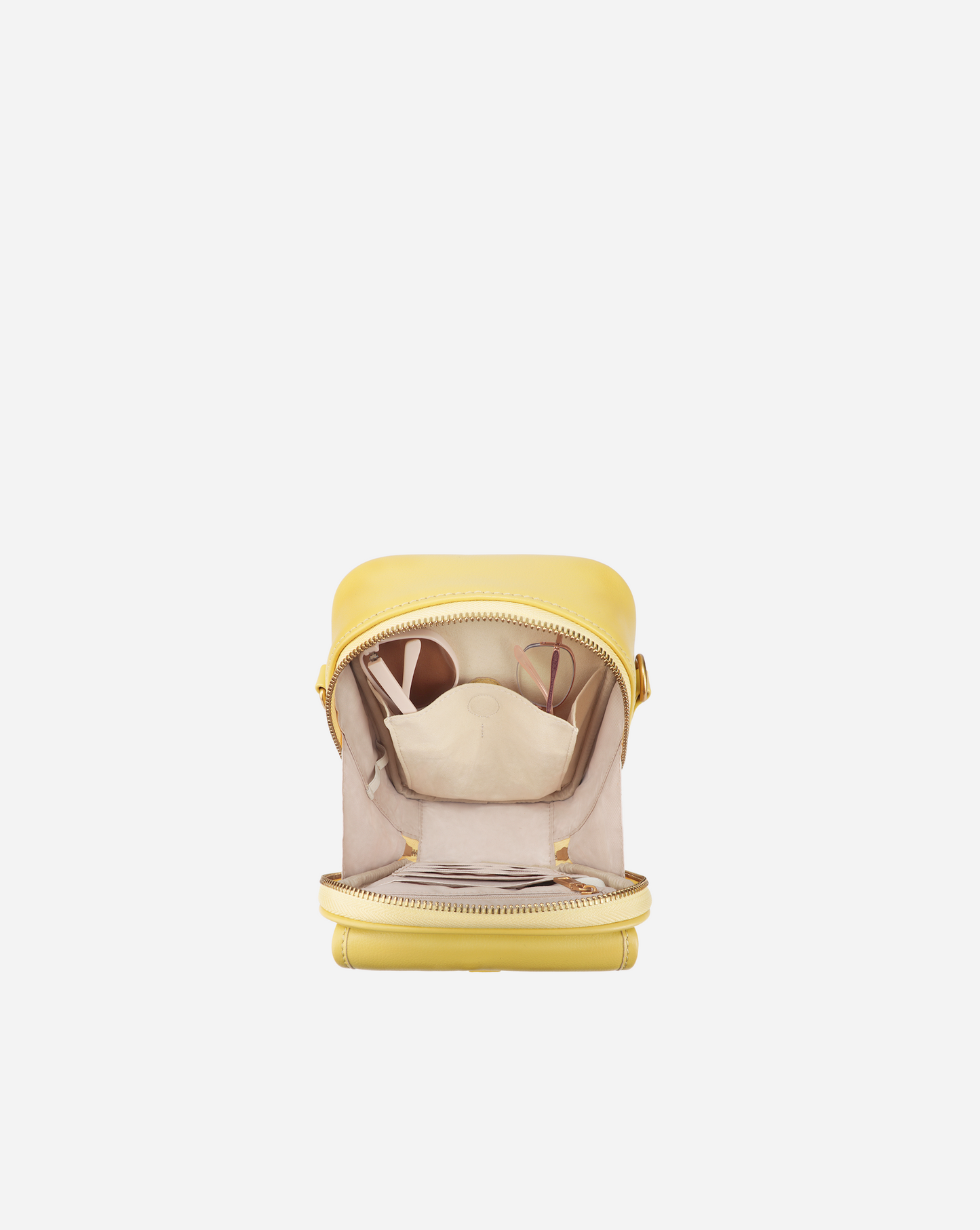 Modiva I Premium Vollleder Umhängetasche mit integriertem Portemonnaie