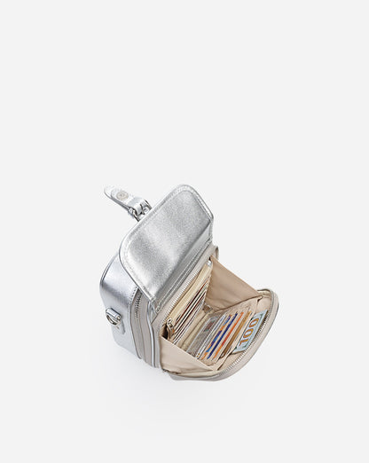 Modiva I Premium Vollleder Umhängetasche mit integriertem Portemonnaie