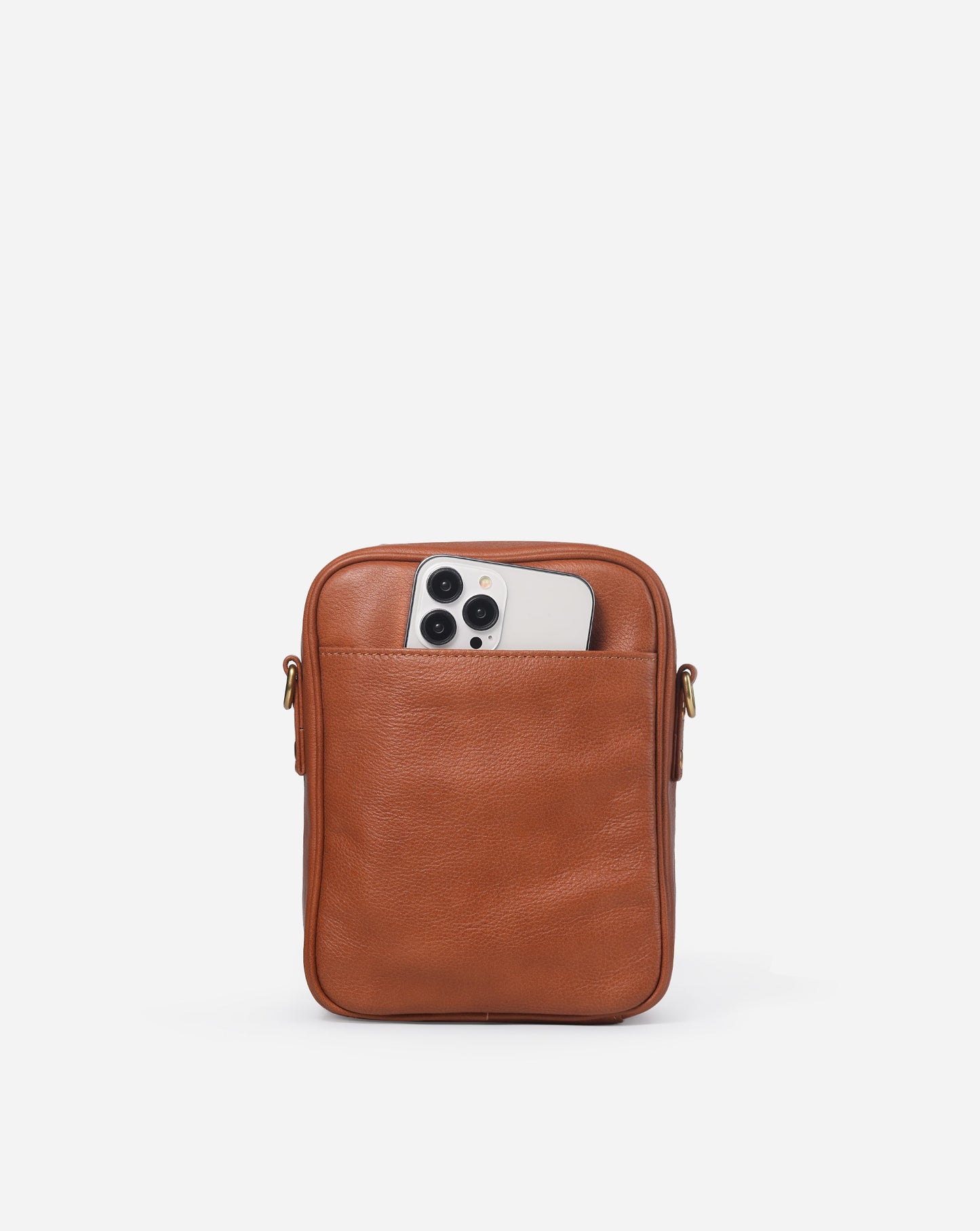 Modiva I Premium Vollleder Umhängetasche mit integriertem Portemonnaie