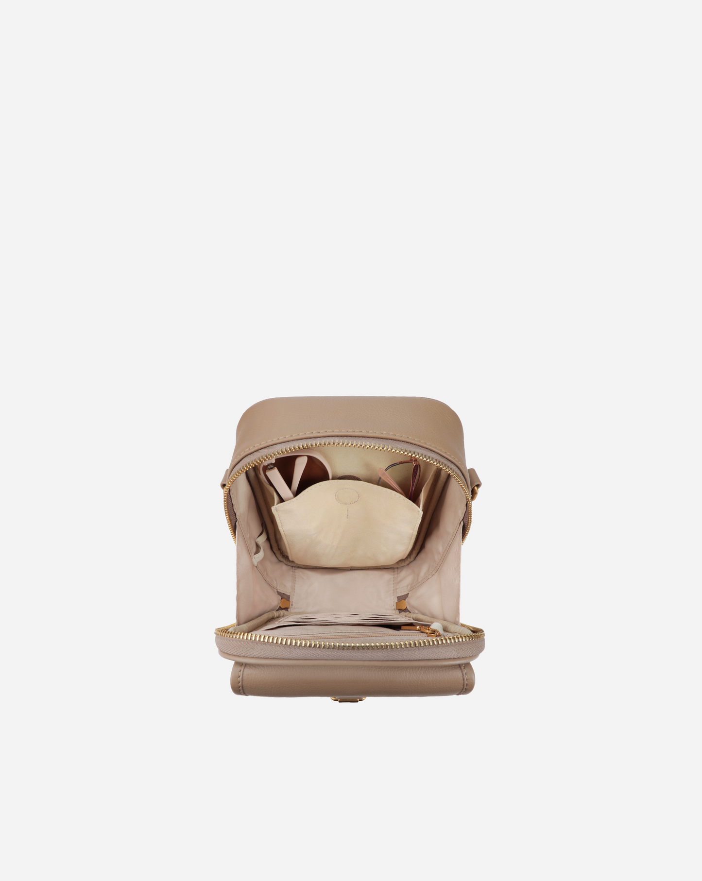 Modiva I Premium Vollleder Umhängetasche mit integriertem Portemonnaie