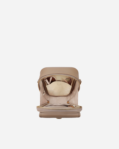 Modiva I Premium Vollleder Umhängetasche mit integriertem Portemonnaie