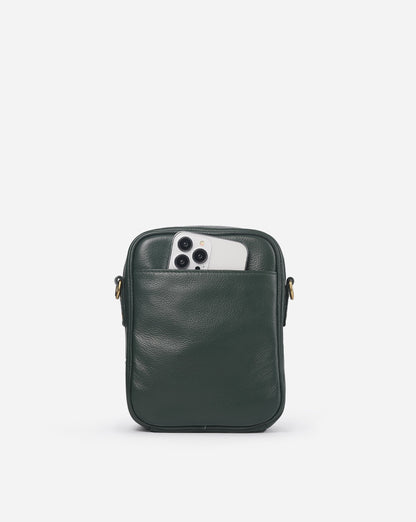 Modiva I Premium Vollleder Umhängetasche mit integriertem Portemonnaie