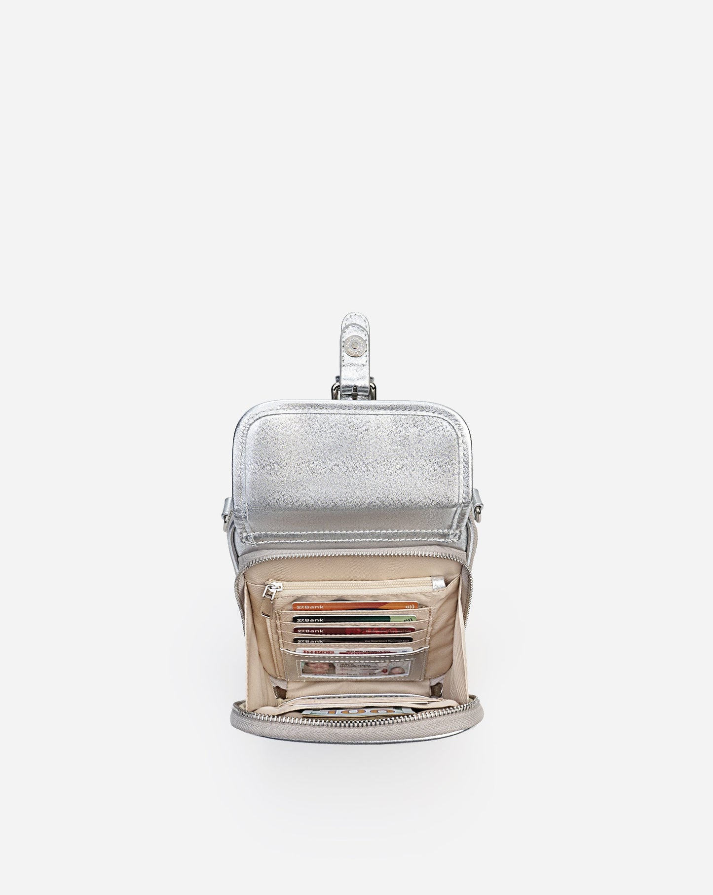 Modiva I Premium Vollleder Umhängetasche mit integriertem Portemonnaie