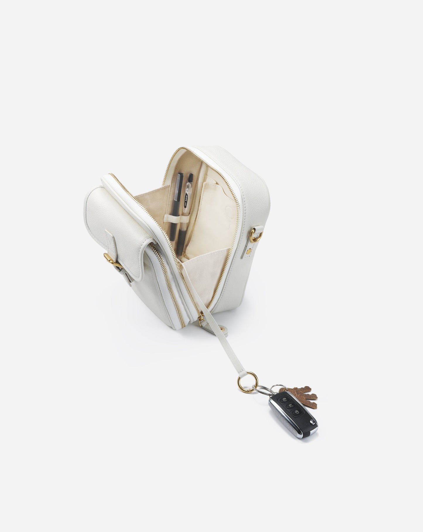 Modiva I Premium Vollleder Umhängetasche mit integriertem Portemonnaie