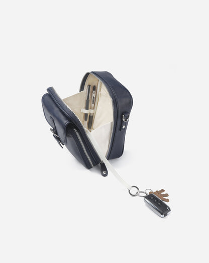 Modiva I Premium Vollleder Umhängetasche mit integriertem Portemonnaie