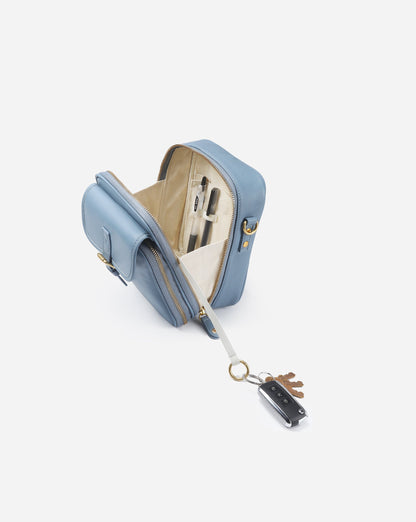 Modiva I Premium Vollleder Umhängetasche mit integriertem Portemonnaie