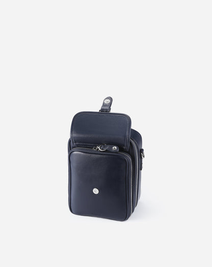 Modiva I Premium Vollleder Umhängetasche mit integriertem Portemonnaie