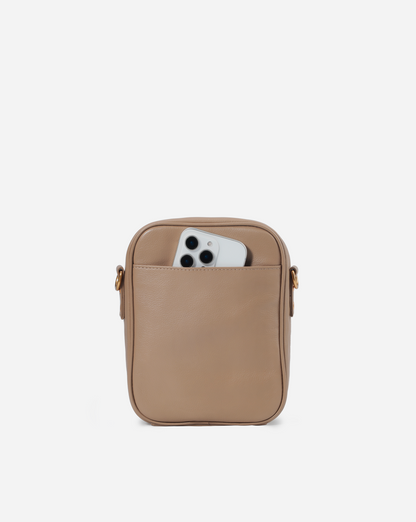 Modiva I Premium Vollleder Umhängetasche mit integriertem Portemonnaie