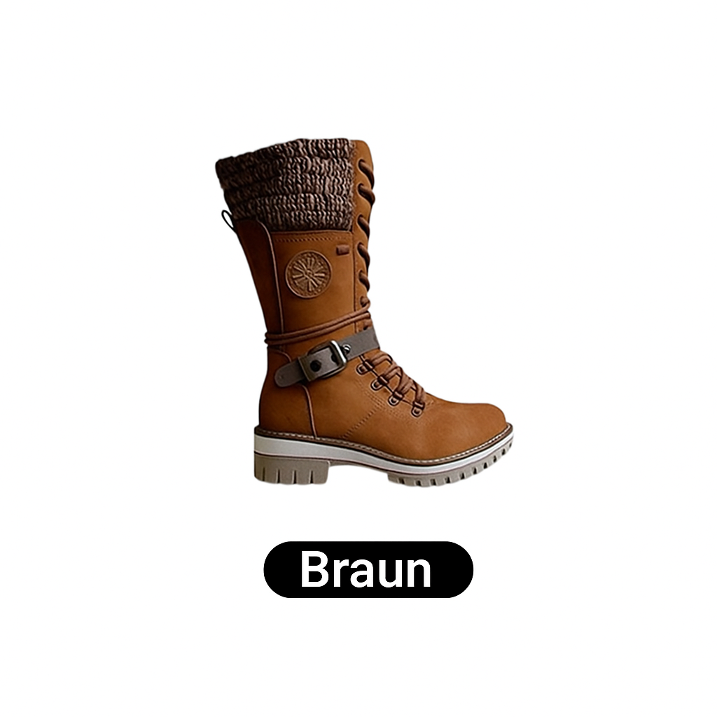 Modiva I Wasserdichte kniehohe Berliner Schneestiefel für Damen