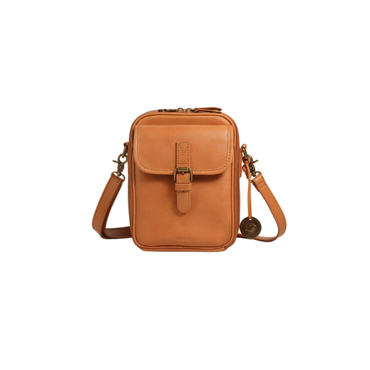 Modiva I Premium Vollleder Umhängetasche mit integriertem Portemonnaie