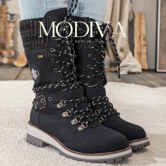 Modiva I Wasserdichte kniehohe Berliner Schneestiefel für Damen