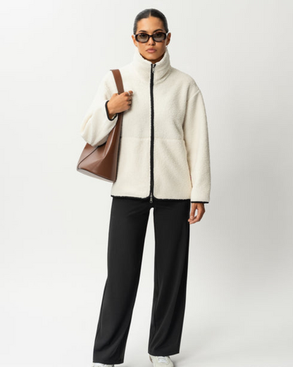 Modiva I Schicker Wollmantel mit Reißverschluss