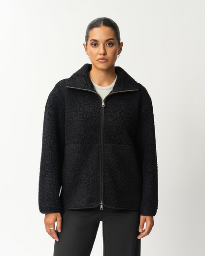 Modiva I Schicker Wollmantel mit Reißverschluss